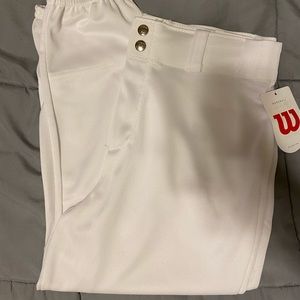 Wilson White Softball/Baseball Pants (Youth XL)